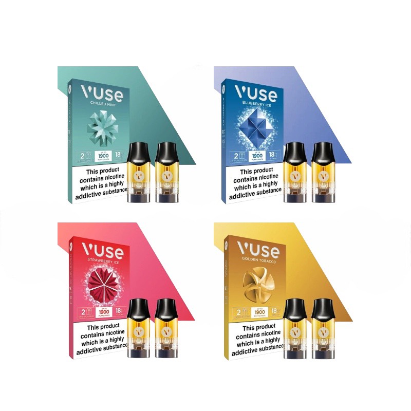 Vuse Pro専用 ニコチン入り交換用ポッド（2個入り x 10箱セット）