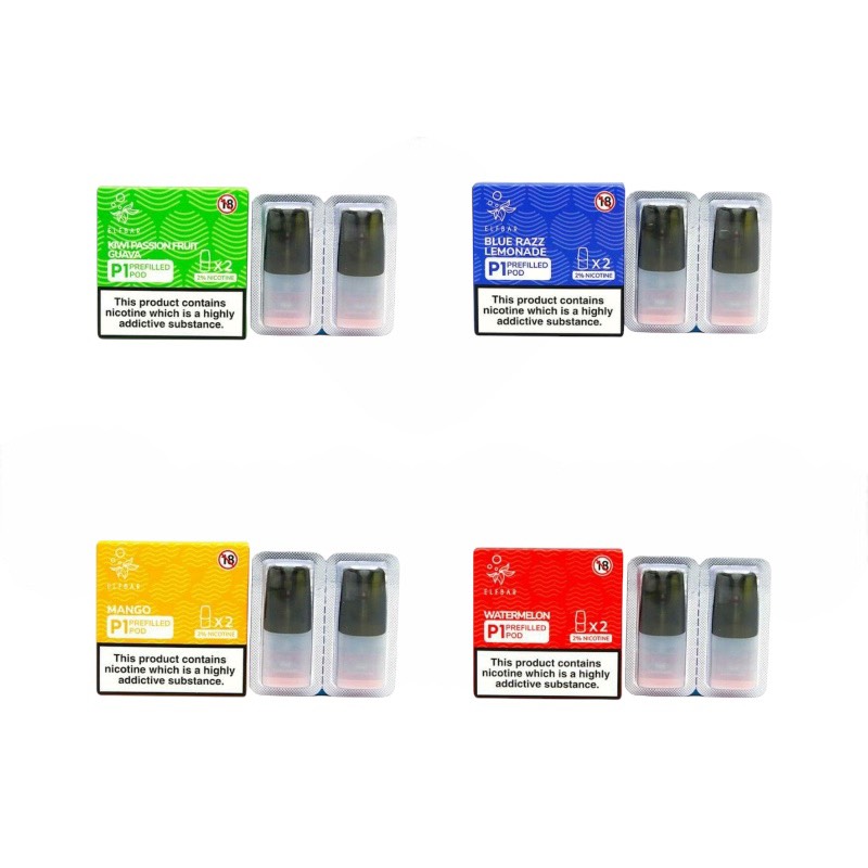 ELFBAR MATE 500 P1 ニコチン入り電子タバコ交換用ポッド (2個入り x 10箱セット)