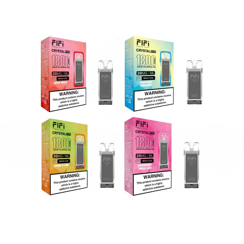 FIFI クリスタル 600 ニコチン入り交換用ポッド 20mg (3個入り x 10箱セット)