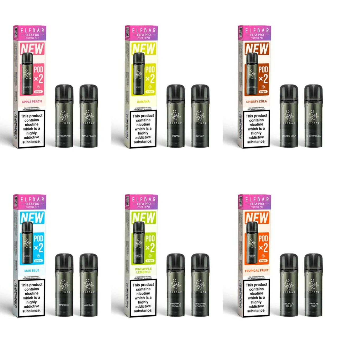 ELFBAR ELFA PRO ニコチン入り交換用ポッド 20mg (2個入り)