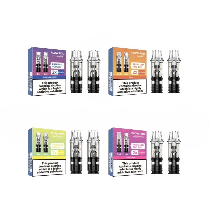 FLOW BAR CP600 ニコチン入り交換用ポッド 20mg (2個入り x 10箱セット)
