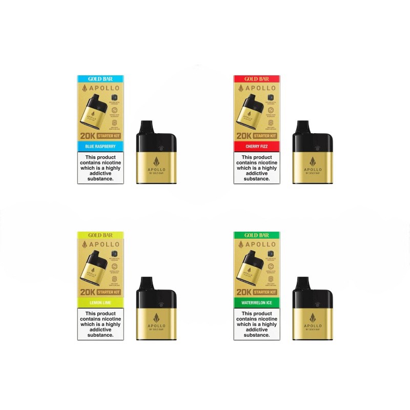 Gold Bar Apollo 20K ニコチン入り使い捨て電子タバコベイプ