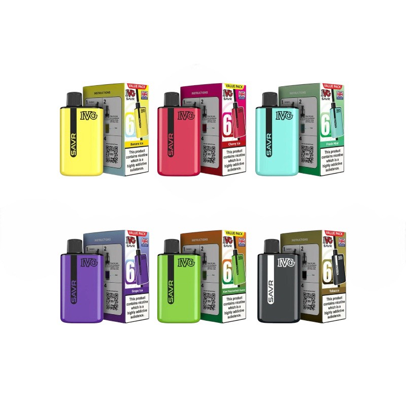 IVG SAVR ニコチン入り使い捨て電子タバコベイプ