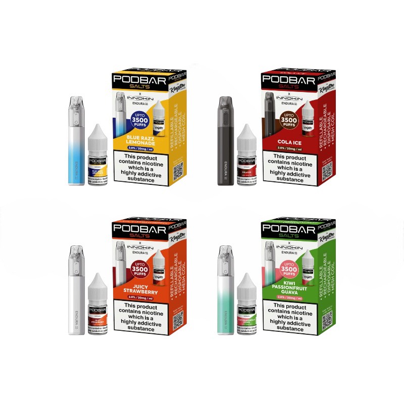 Innokin Endura S1 × Podbar Salts ニコチン入り使い捨て電子タバコベイプ