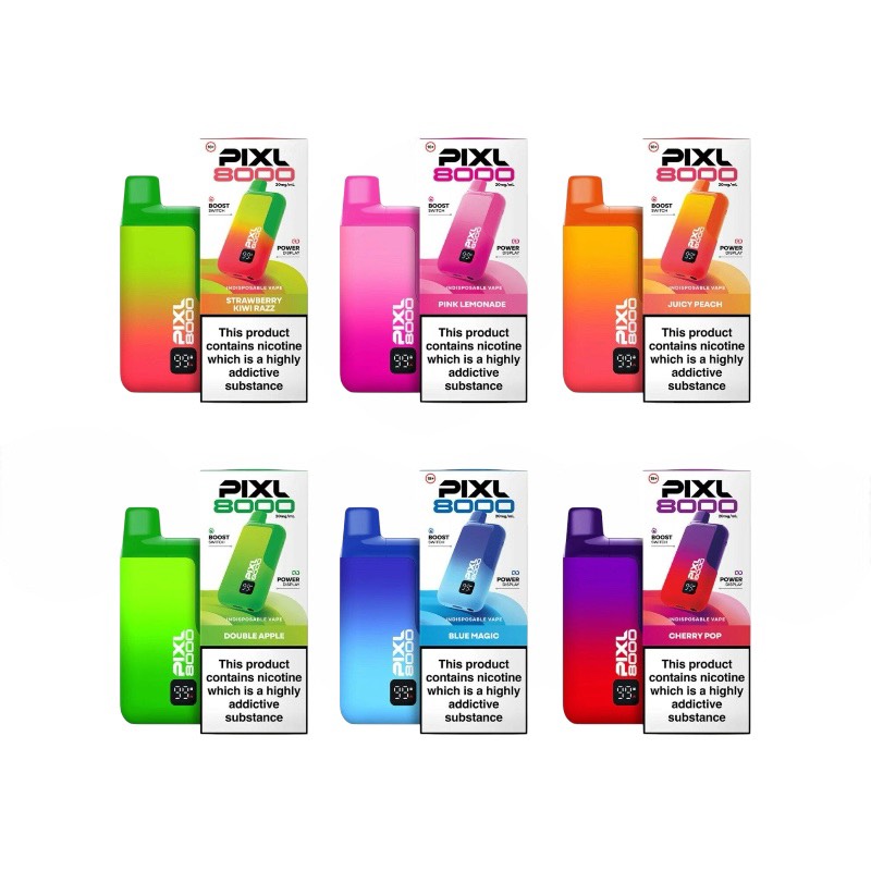 PIXL 8000 20mg ニコチン入り使い捨て電子タバコベイプ