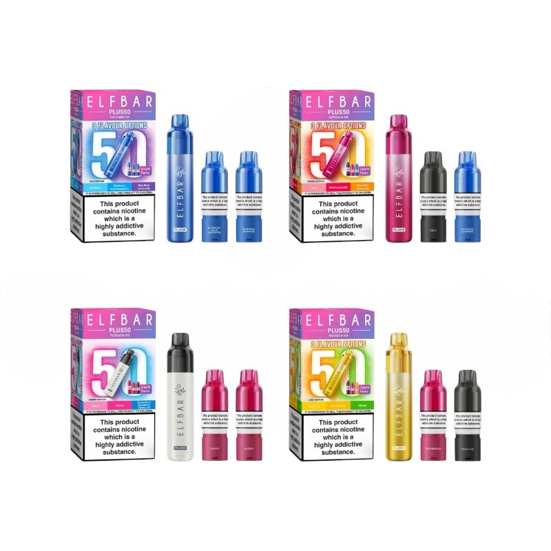ELFBAR(エルフバー ) PLUS50 20mg ニコチン入り使い捨て電子タバコベイプ