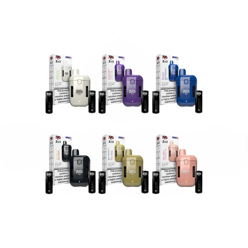 IVG AIR 2in1 20mg ニコチン入り使い捨て電子タバコベイプ