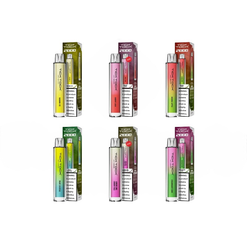 TICK TOCK MINI 2000 20mg ニコチン入り使い捨て電子タバコベイプ