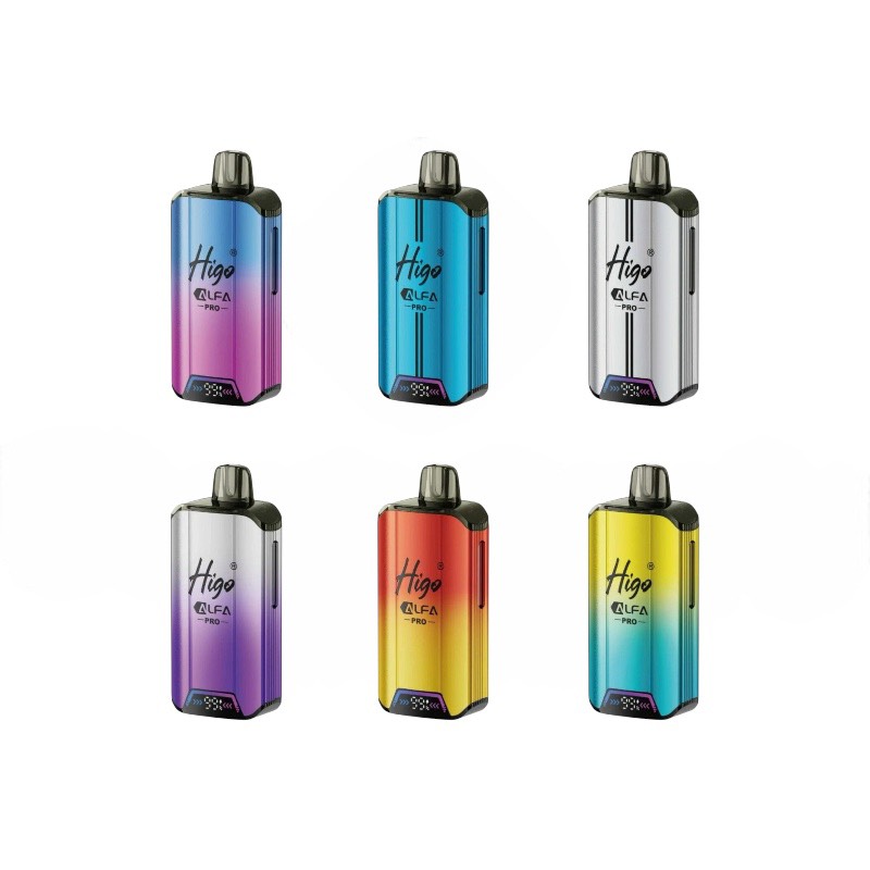 Higo Alfa Pro 25K 20mg ニコチン入り使い捨て電子タバコベイプ