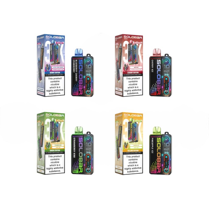 SOLOBAR 30K 20mg ニコチン入り使い捨て電子タバコベイプ