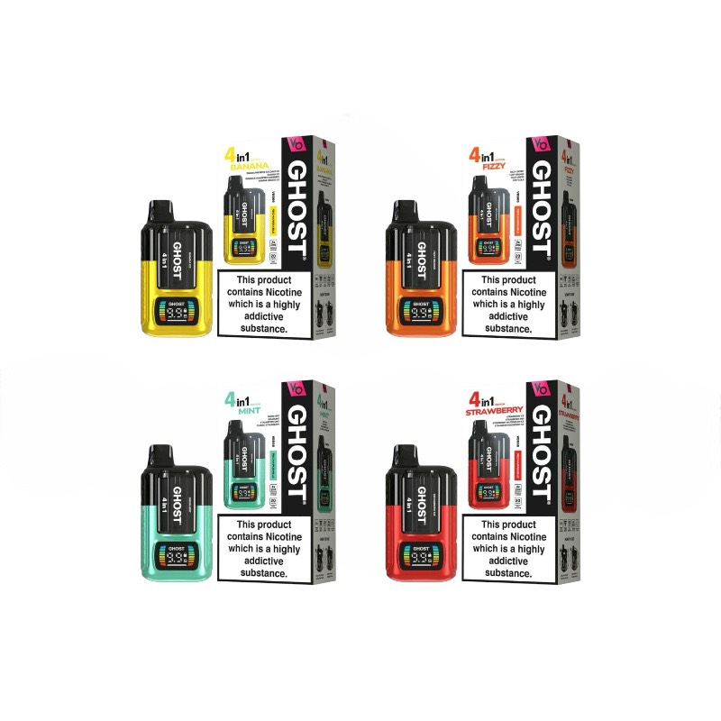 Vapes Bars GHOST 4in1 ニコチン入り使い捨て電子タバコベイプ