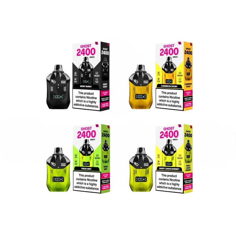 VGO GHOST 2400 20mg ニコチン入り使い捨て電子タバコベイプ