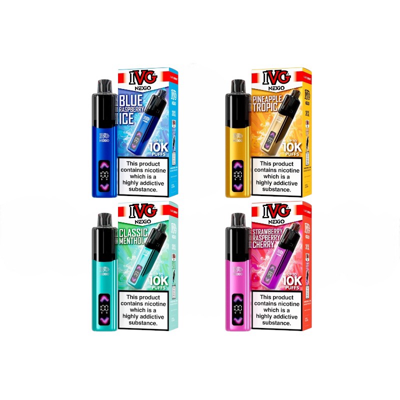 IVG NEXIO 10K ニコチン入り使い捨て電子タバコベイプ