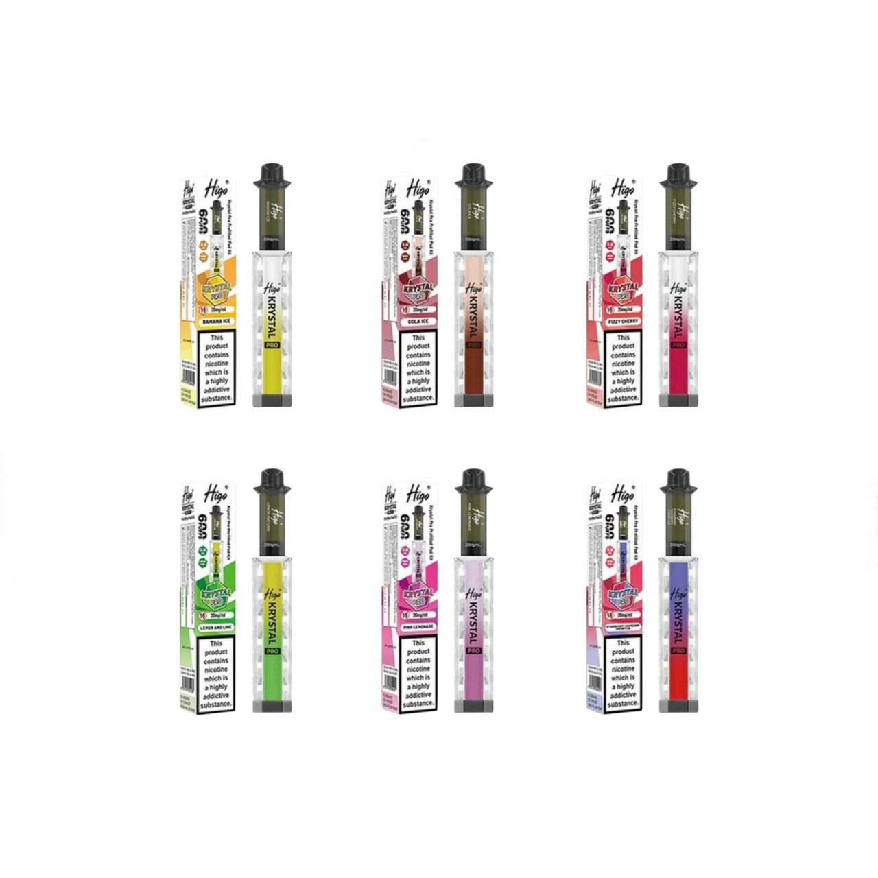 Higo Krystal Pro 600 Prefilled Pod Kit（ヒゴ クリスタル プロ 600 ポッドキット）