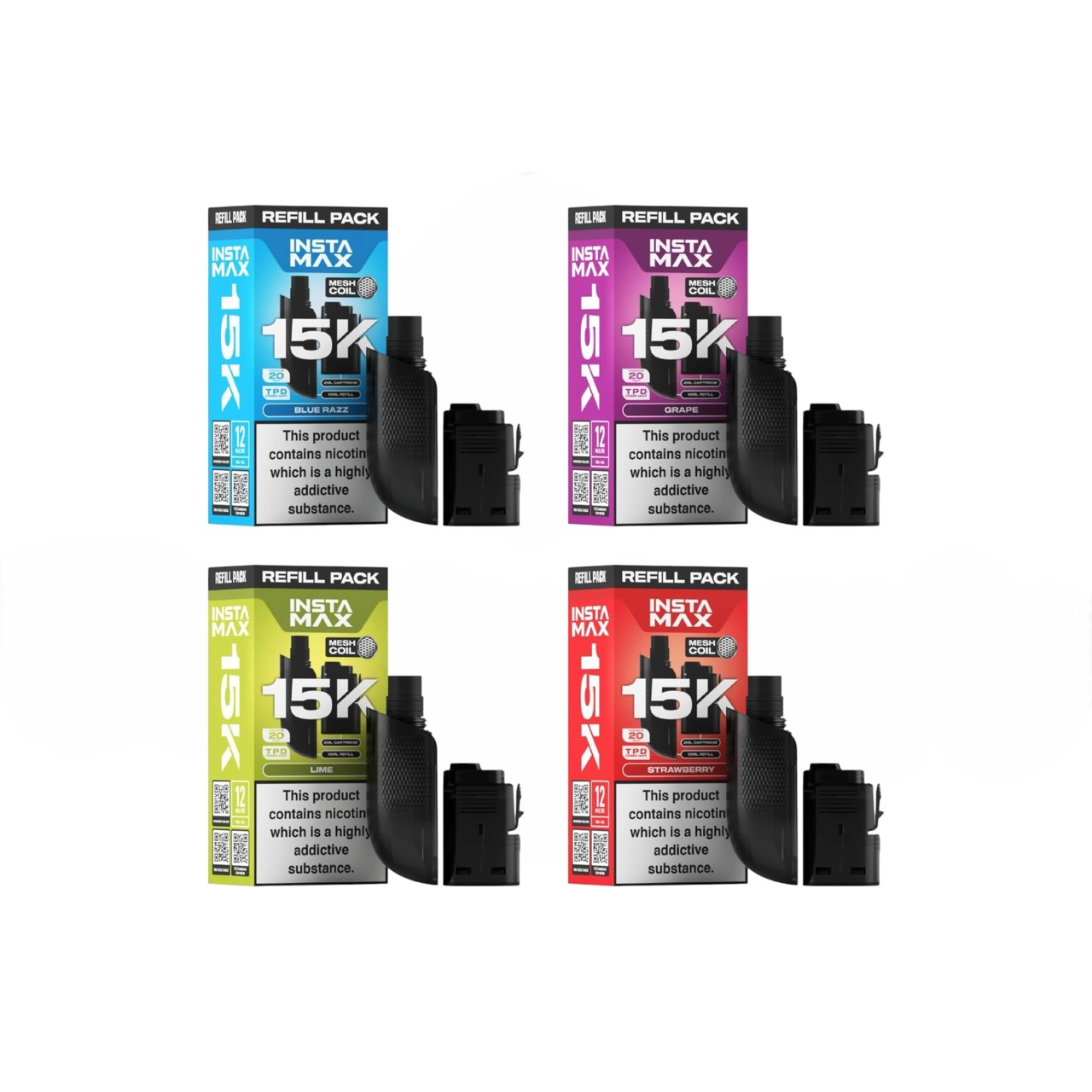 INSTA MAX 15K ニコチン入り交換用ポッド 15000パフ